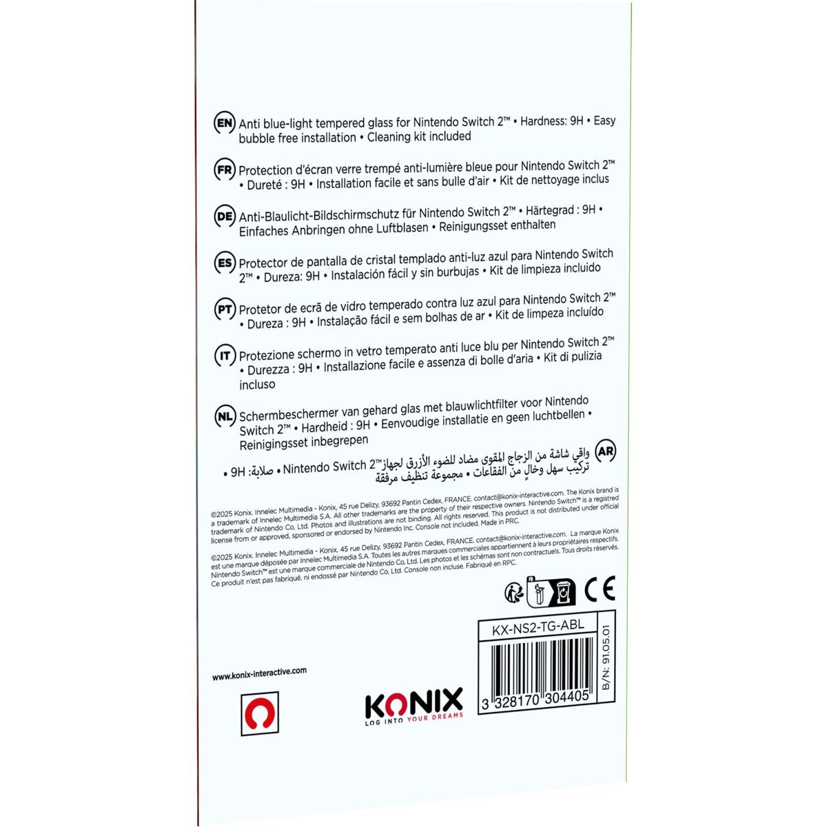 Screen shield for Nintendo Switch 2 KONIX