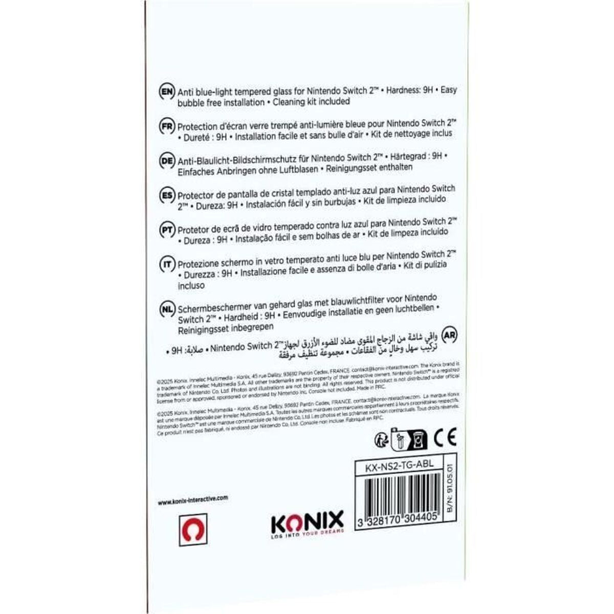 Screen shield for Nintendo Switch 2 KONIX