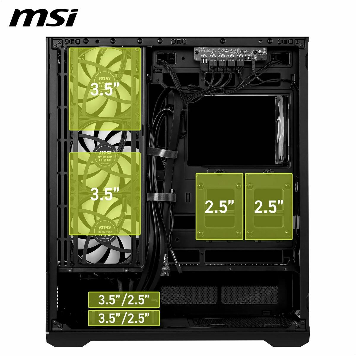 ATX Semi-tower Box MSI 306-7G28R21-JA4 Black