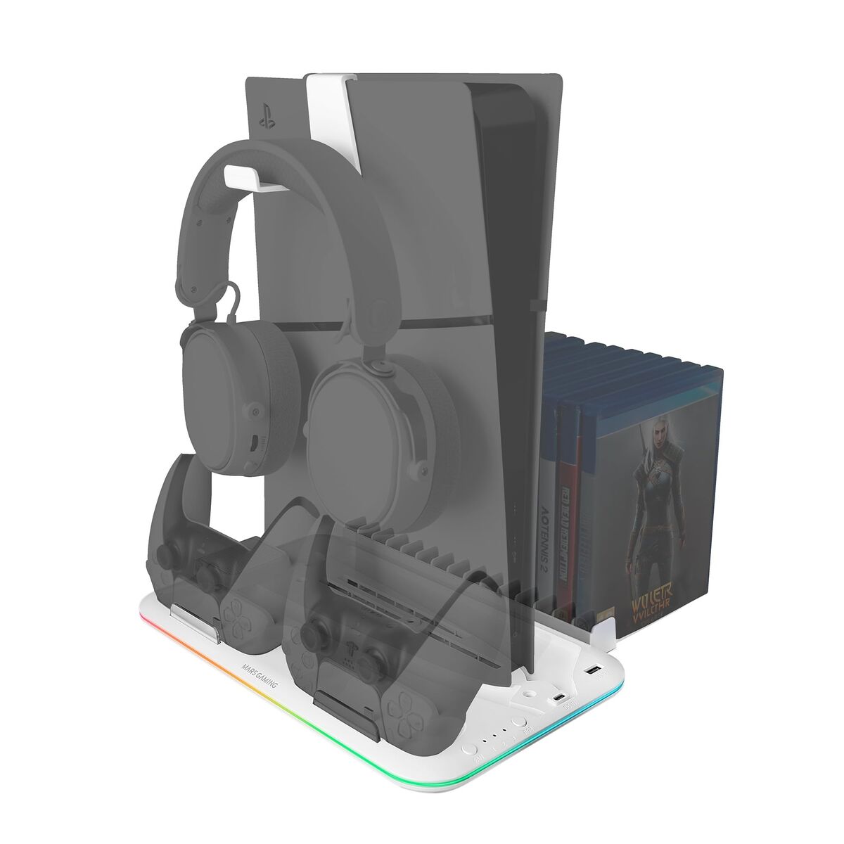 Headphone stand Mars Gaming MPS5B2 White