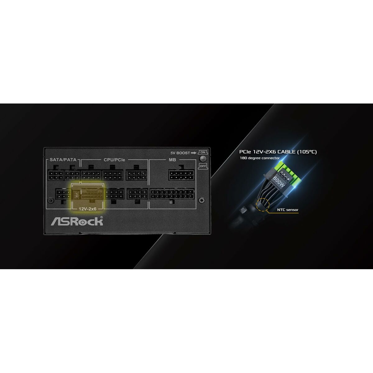 Power supply ASRock 90-UXP100-GFEAAB 1000 W 80 Plus Gold
