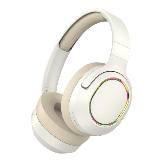 NNEDSZ Khaki P2963 Wireless Bluetooth Headphones with LED Light, Hi-Fi Sound, and Sport Design